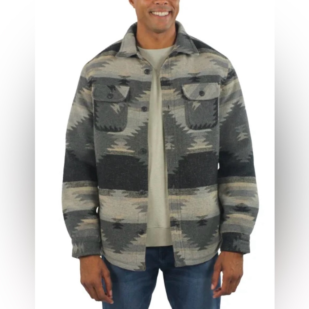 Jach’s Wool and Sherpa Shacket - Western/“Yellowstone” Print - XXL - NWT